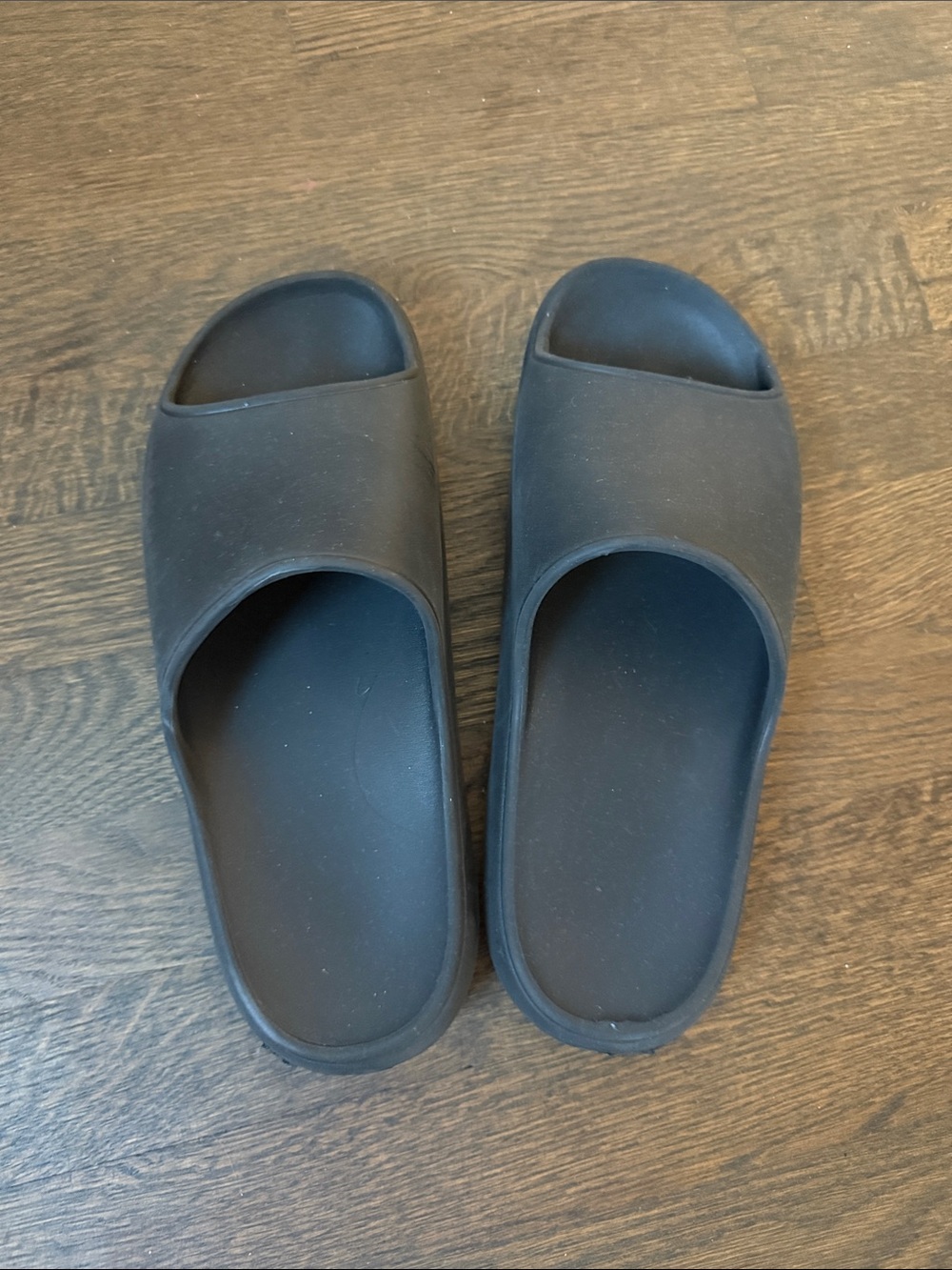 Women's Black Slide Sandals - Cushioned Slip-On Comfort